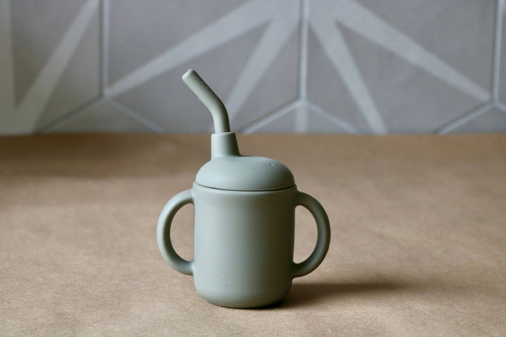 Sippy Cup with Straw Color: Sage