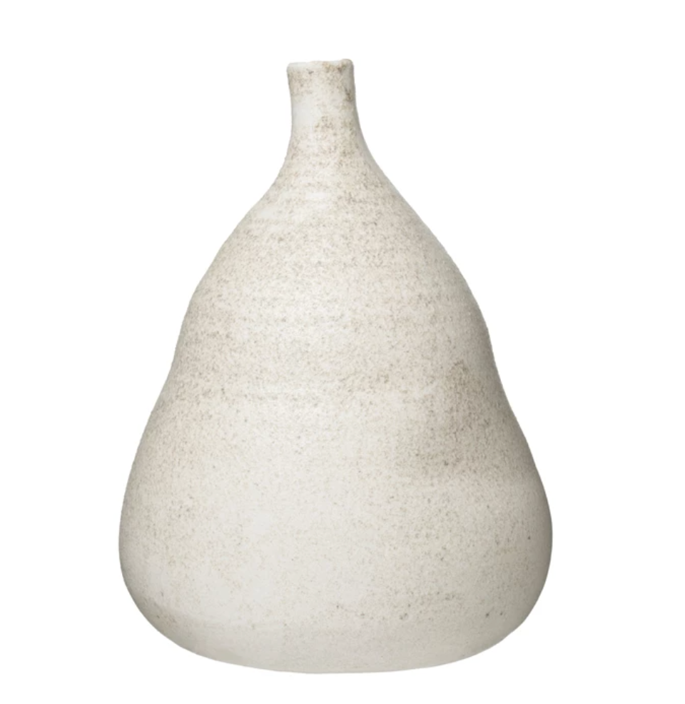 Distressed Terracotta Vase with Glaze