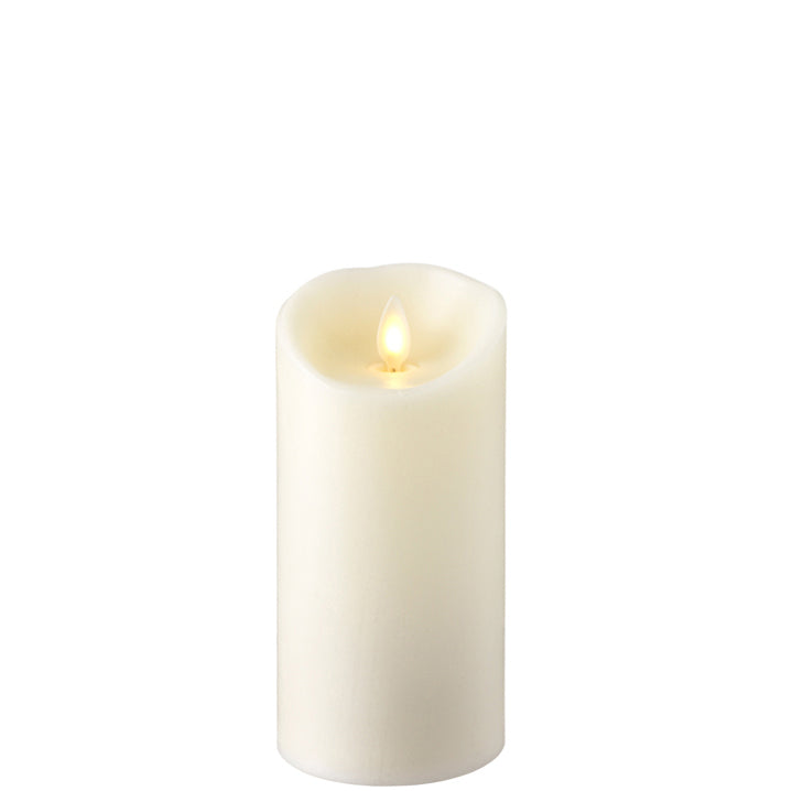 Push Flame Ivory Pillar Candle