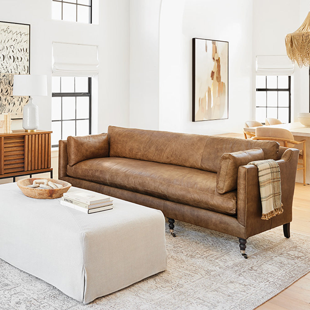 Sylvie Leather Sofa - Thumbnail 4
