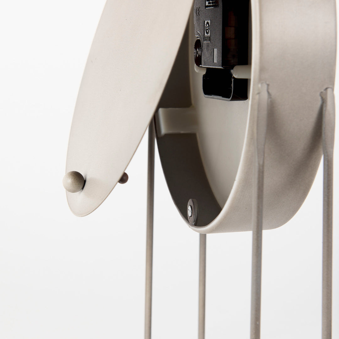 Aurus Matte Gray Metal Table Clock