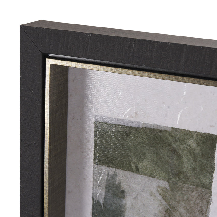 black & gold framed art