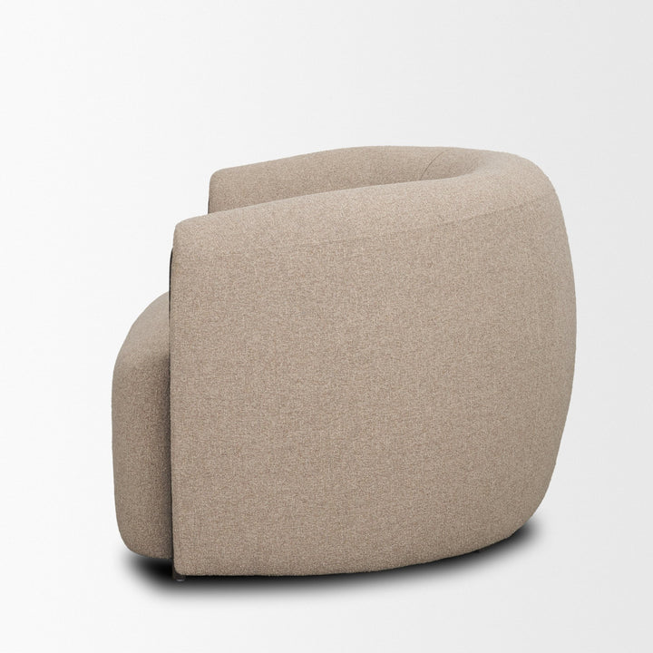 Beige armchair on a white background