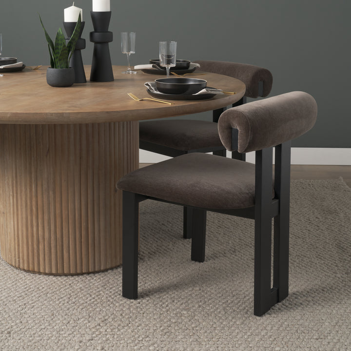 Tribeca Open Back Charcoal Dining Chair