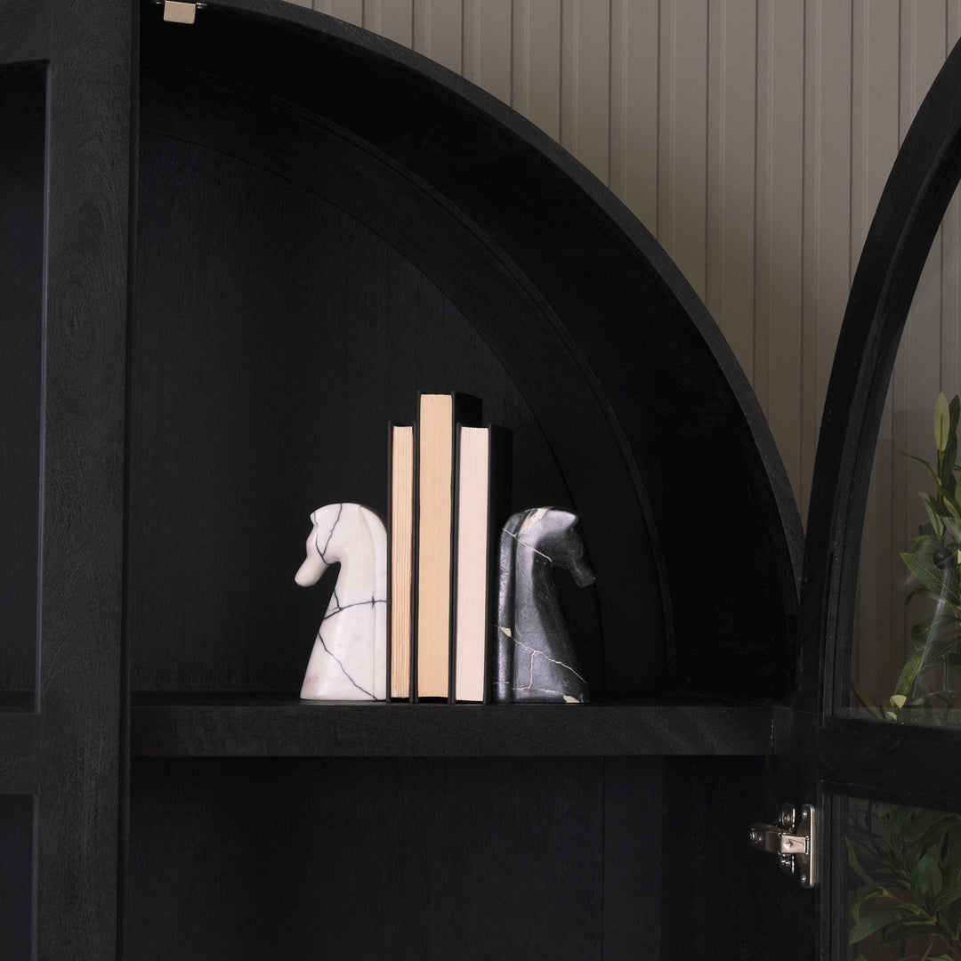 Black and White Horse Bookends