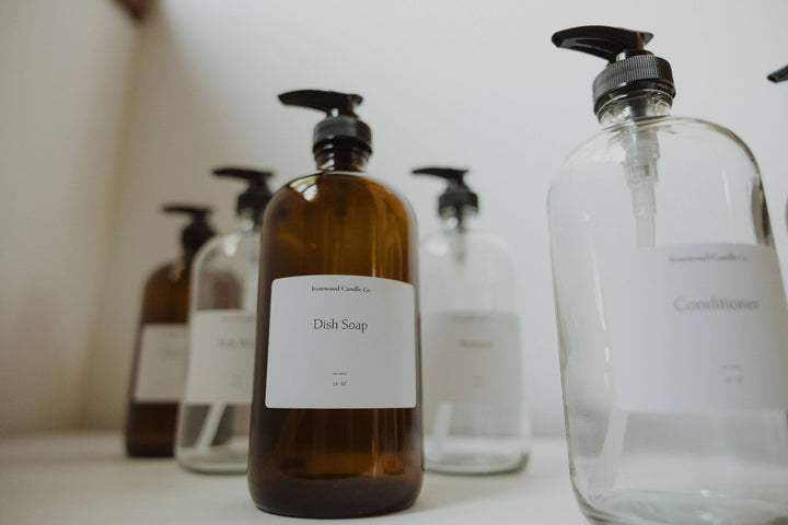 Clear Glass Dispenser 16OZ:  Dish Soap