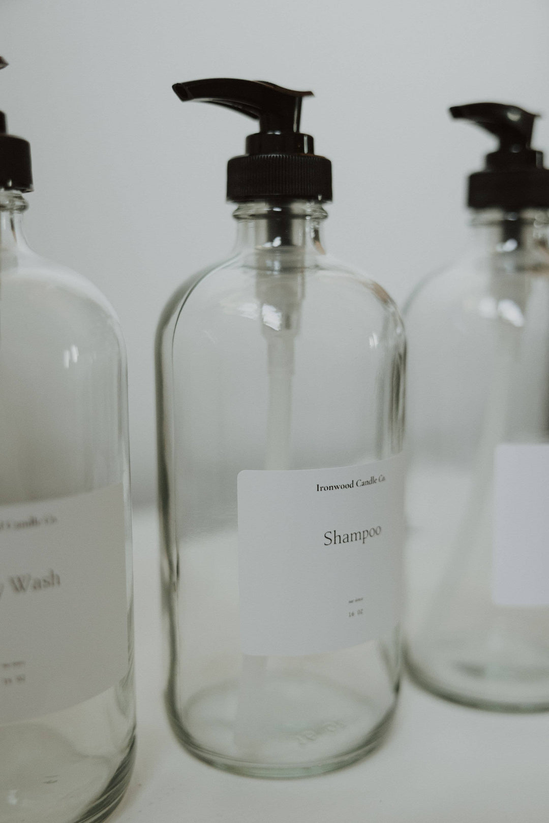Clear Glass Dispenser 16OZ:  Dish Soap