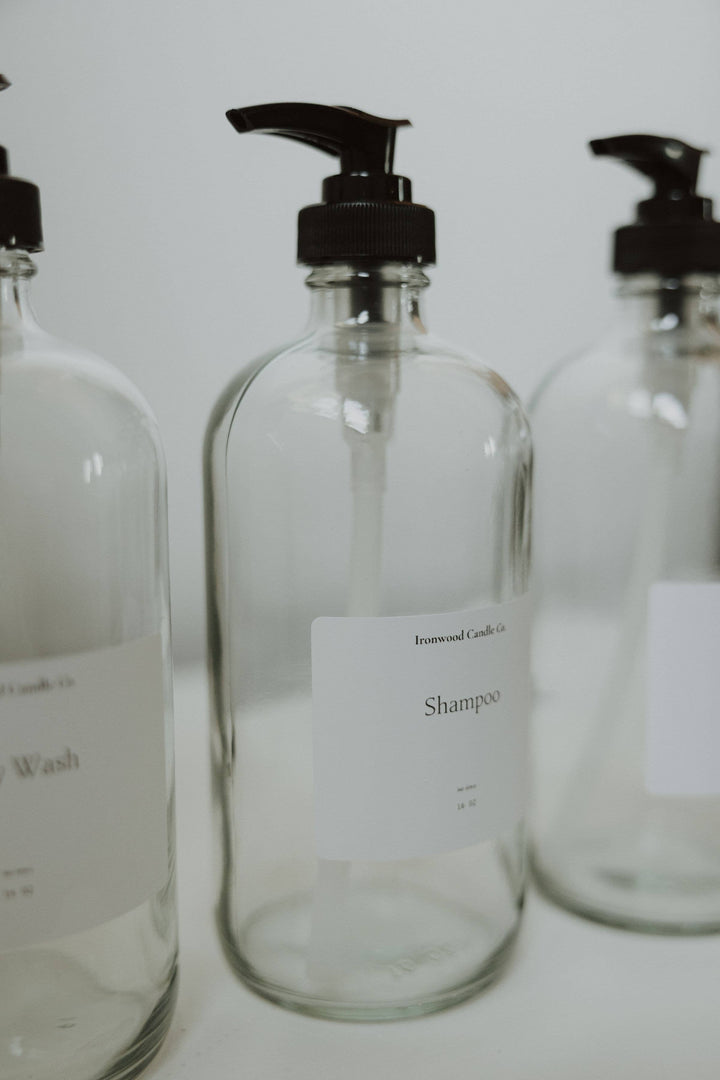 Clear Glass Dispenser 16OZ:  Dish Soap
