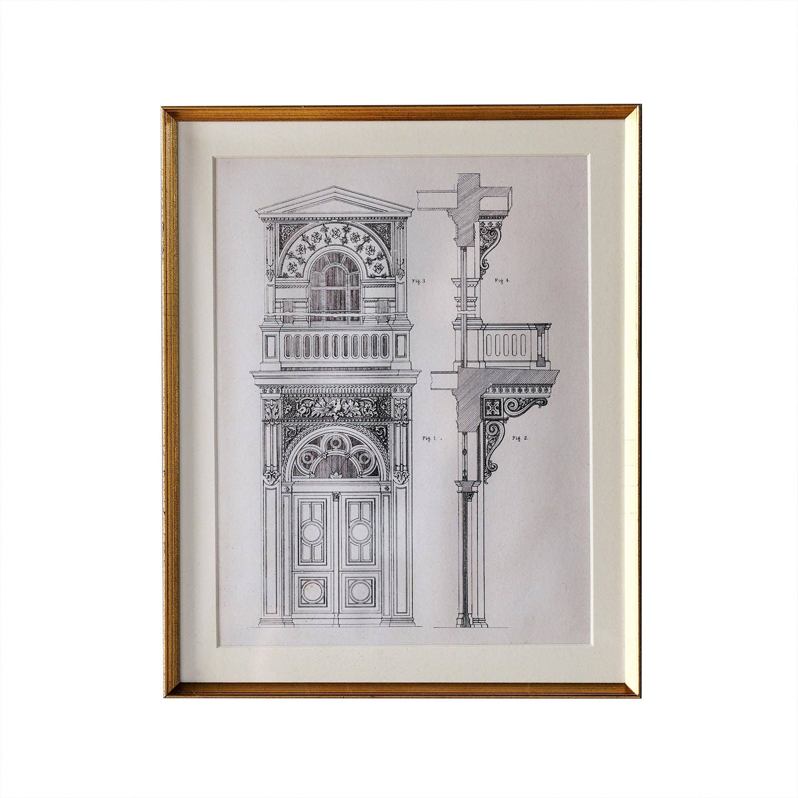 Standing Brass & Glass Frame