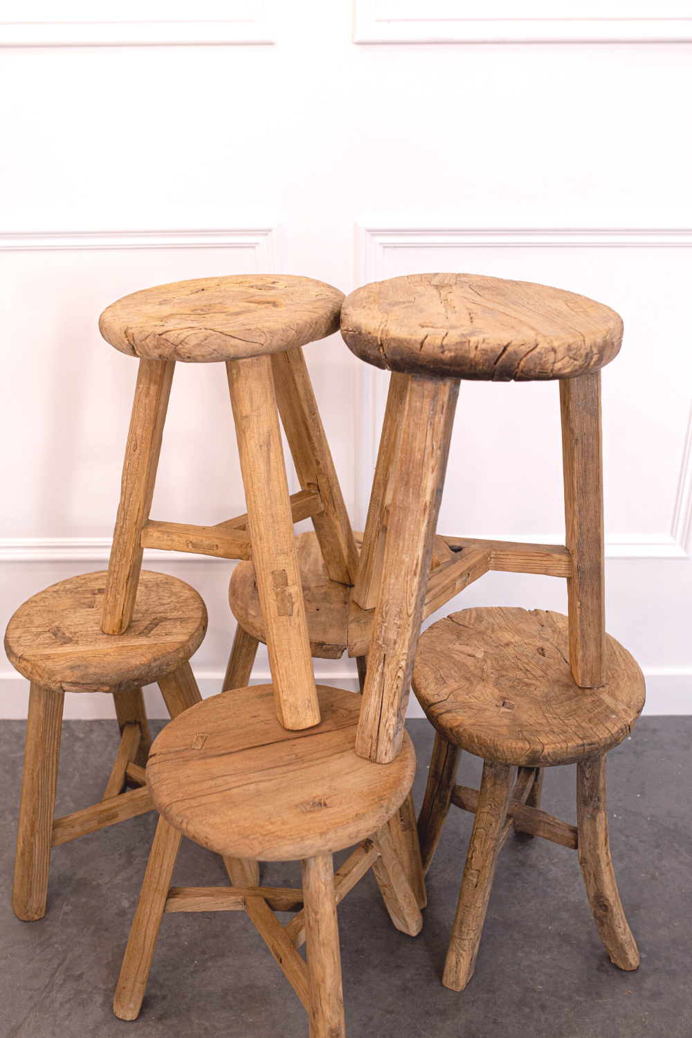Holland House Elm Wood Stool Bench