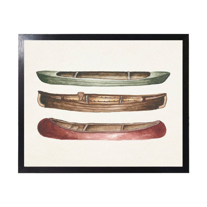 Watercolor Camping Canoes | 10" X 8"