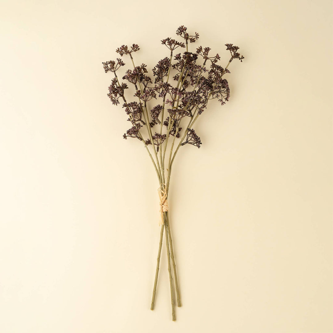 Bouquet of dried flowers on a beige background