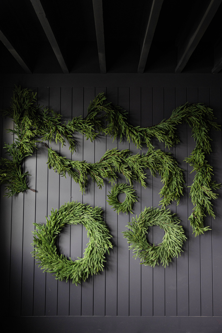 Norfolk Full Real Touch Wreath - 34"
