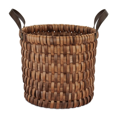 Wooden Woven Baskets, Set of 2