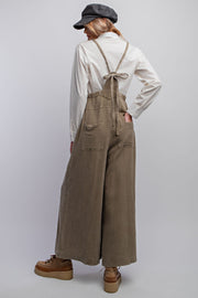 Faded Olive Wide Leg Jumpsuit