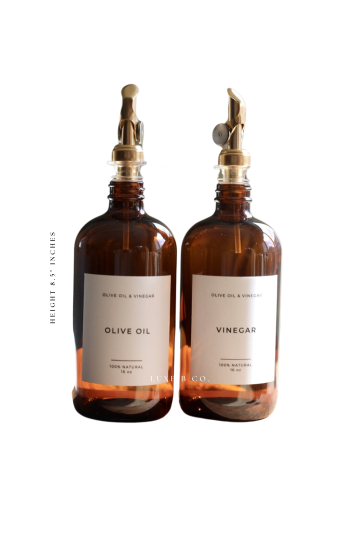 Amber Vinegar Bottle