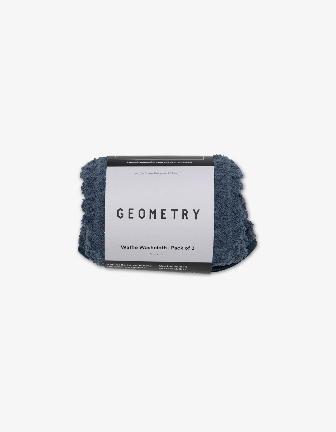 textured waffle pattern blue washcloths