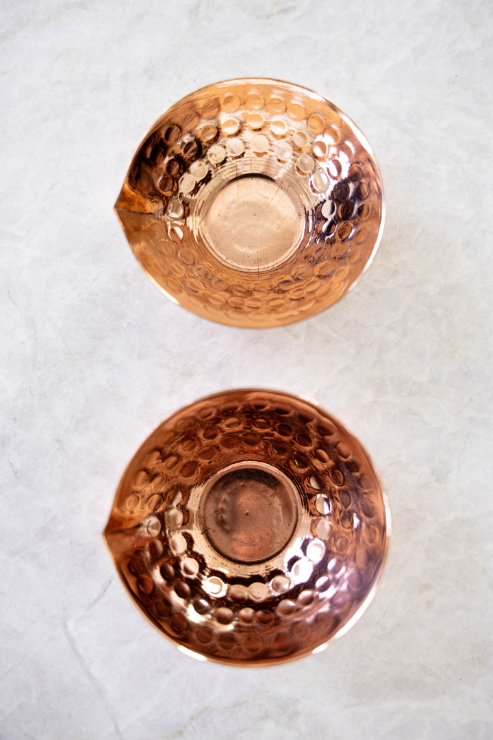 Copper Hammered Pinch Pot
