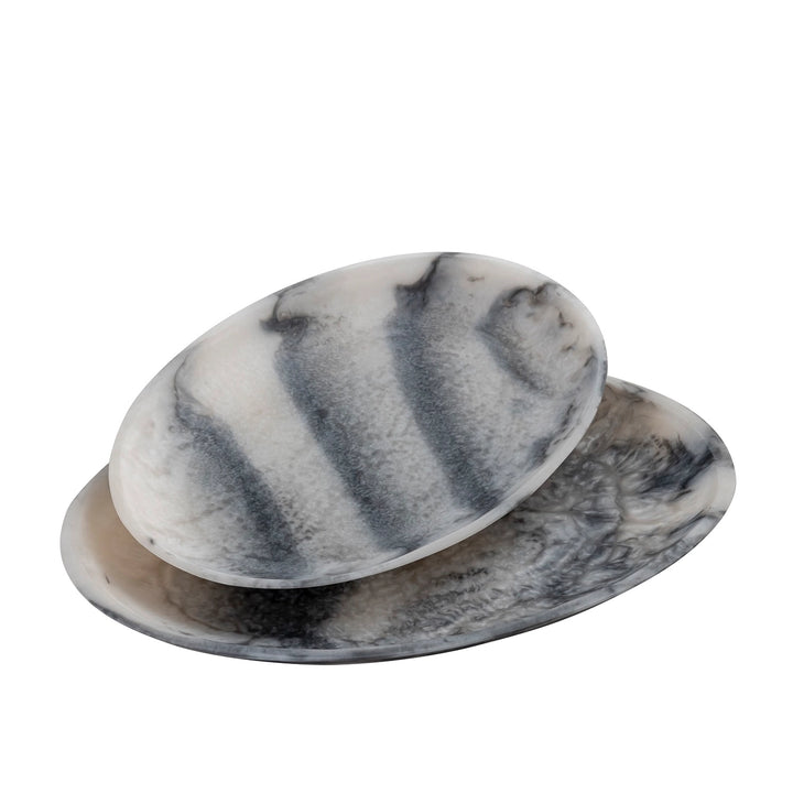 Oval Resin Platter - set of 2