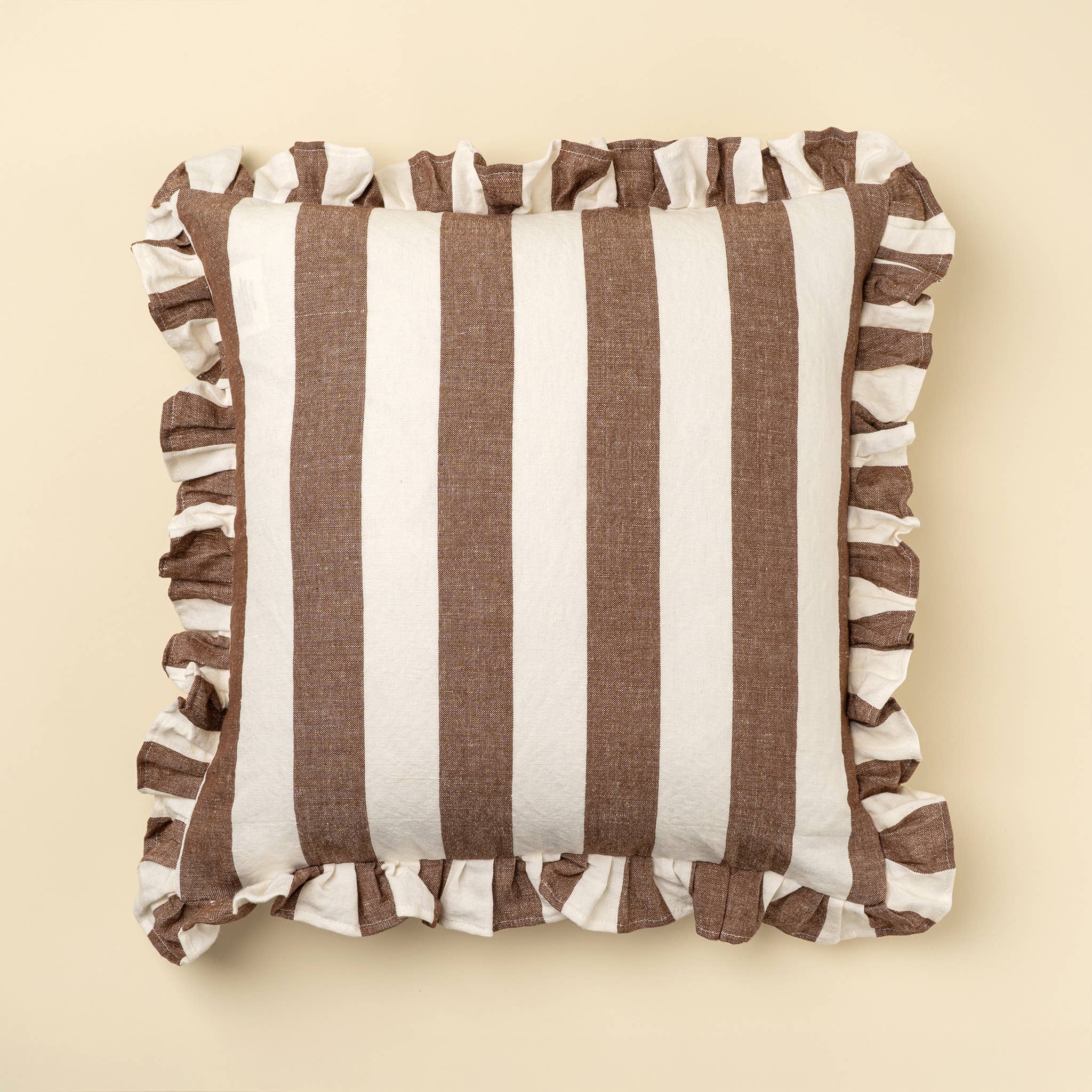 20x20 Ruffle Thick Stripe Pillow - Thumbnail 2