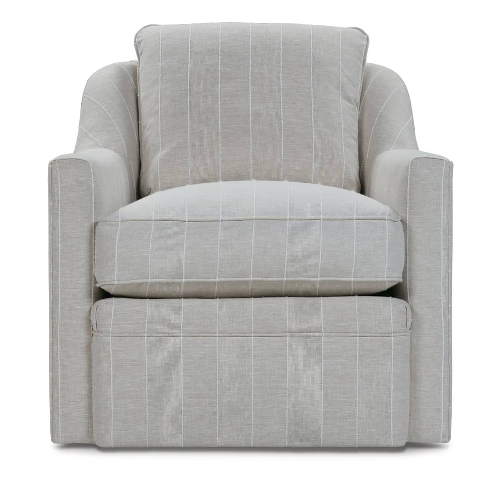 Beige swivel chair with stripes