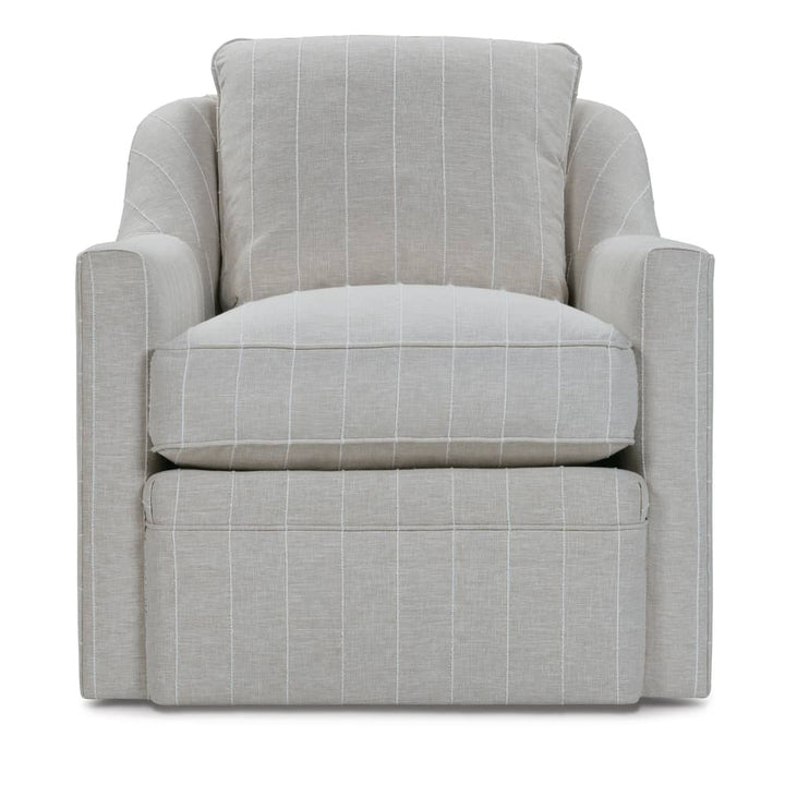 Beige swivel chair with stripes