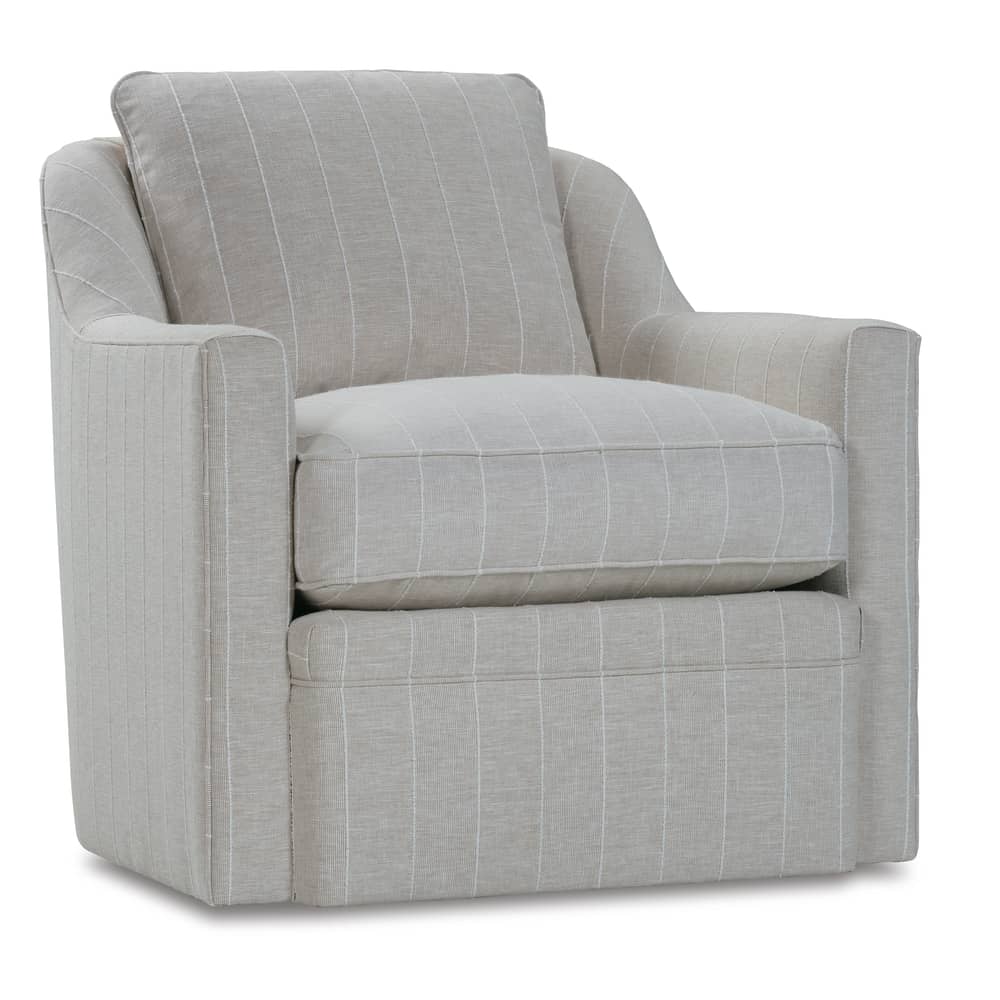 Beige swivel chair with stripes