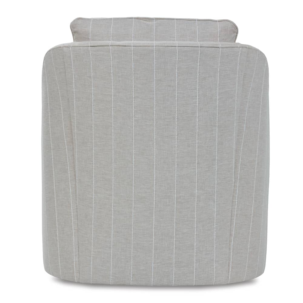 Beige swivel chair with stripes