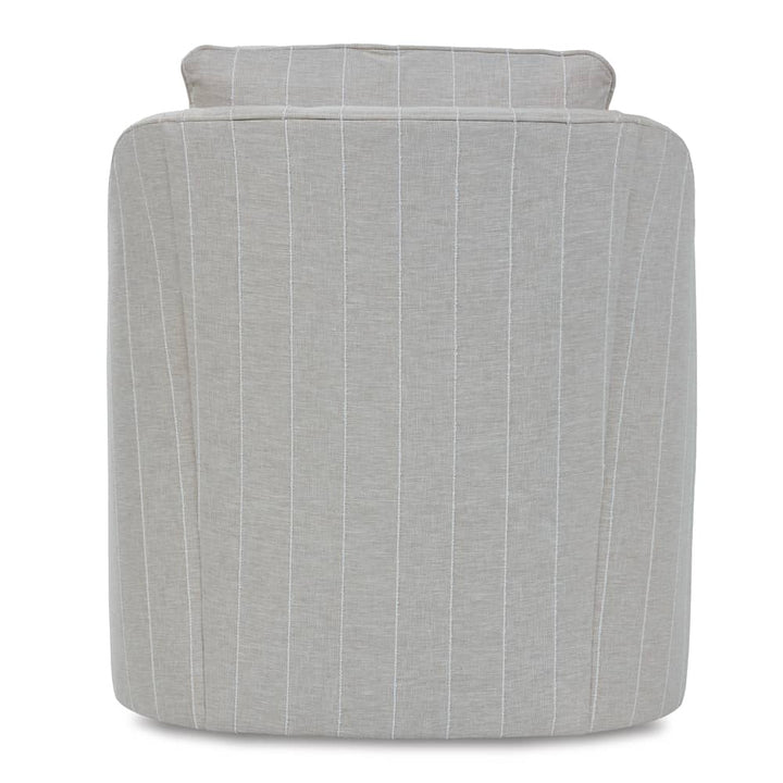 Beige swivel chair with stripes