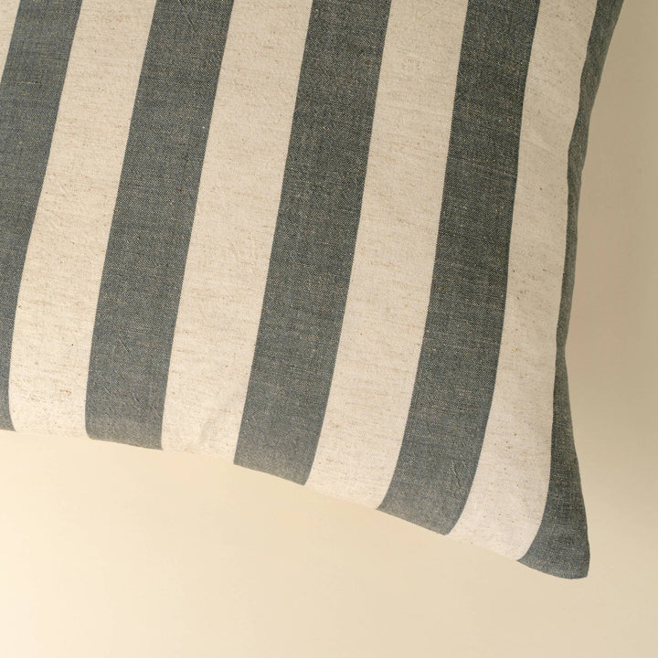 Slate Grey Wide Stripe Pillow