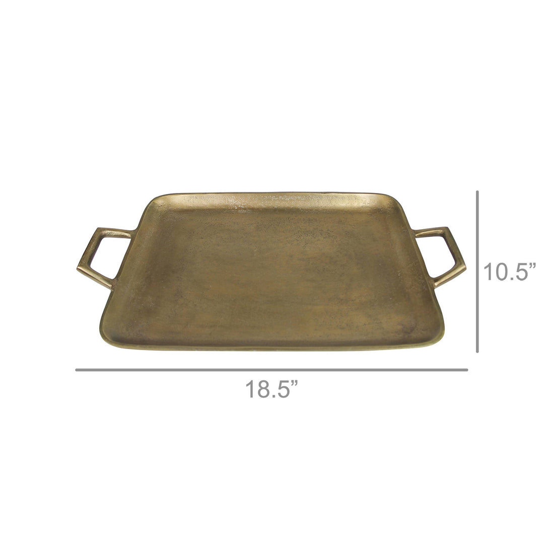 brass tray with handles and dimensions