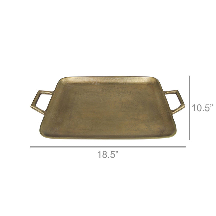 brass tray with handles and dimensions