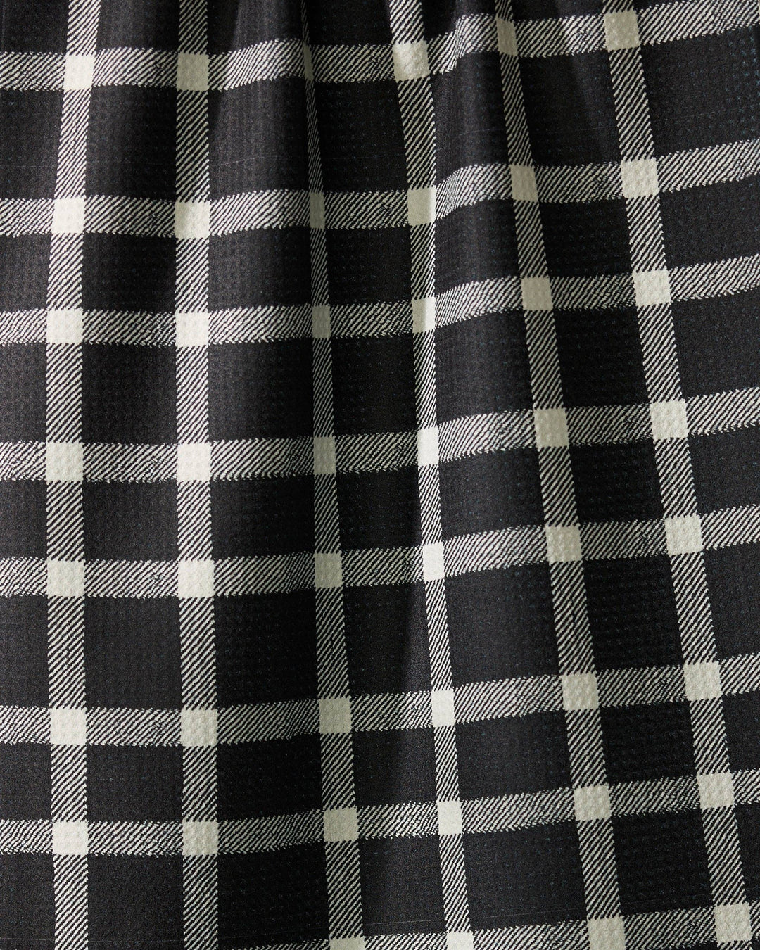 Close-up of black and white checkered fabric