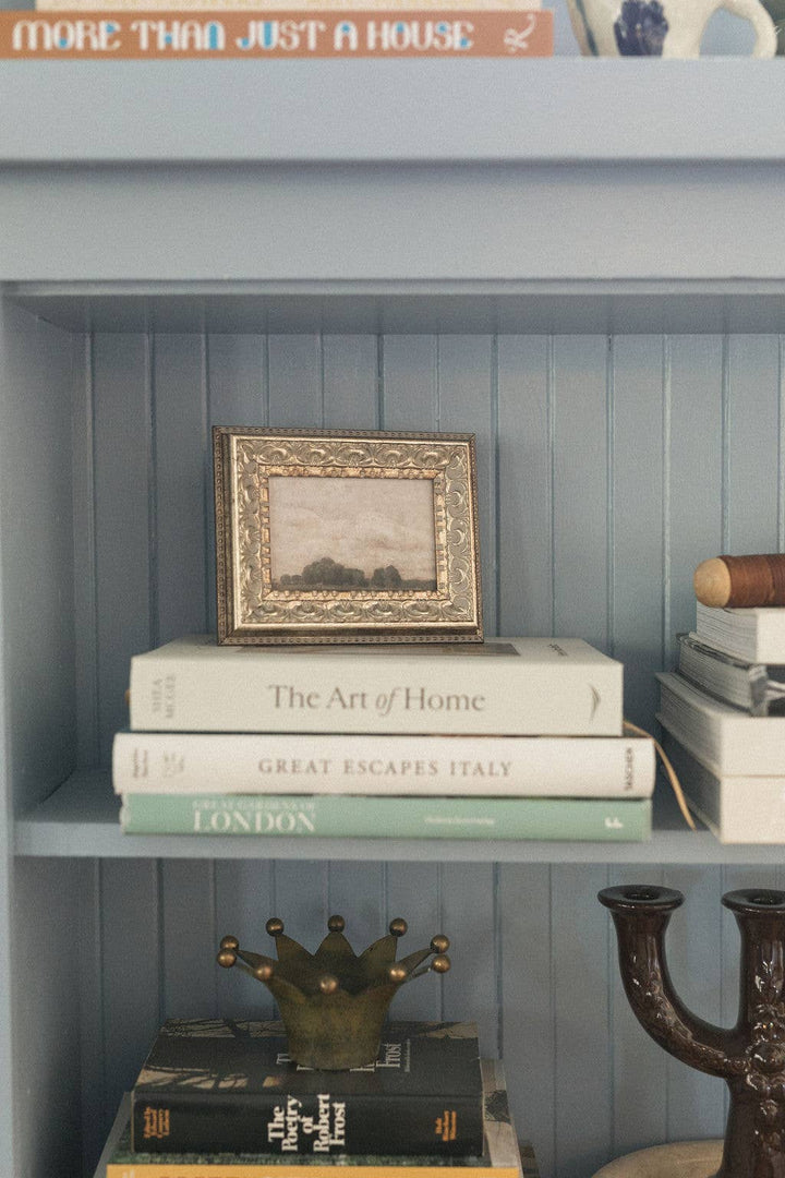 Tree and Cloud Landscape Framed Antique Art: 16x12