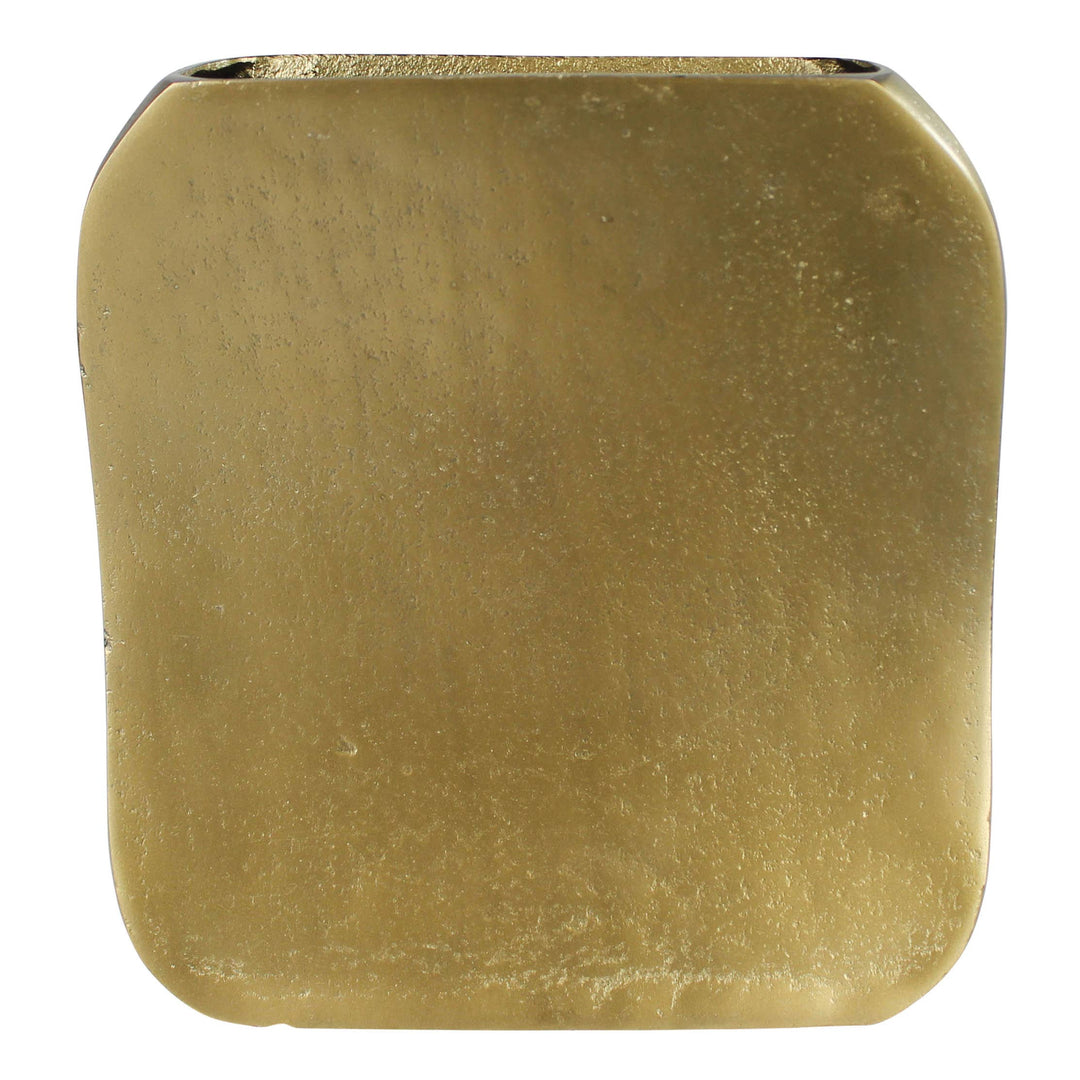 Gold rectangular planter 