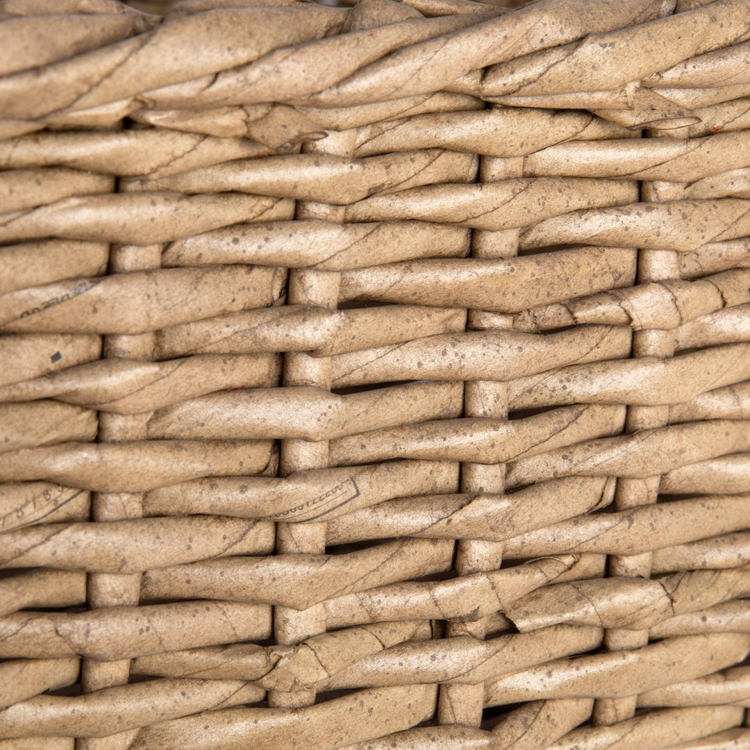 Close-up of woven wicker pattern