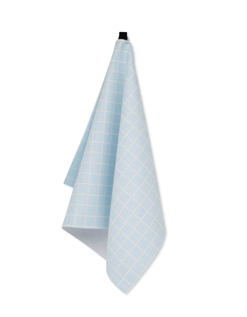 Summer Grid Blue Geometry Towel - Thumbnail 2