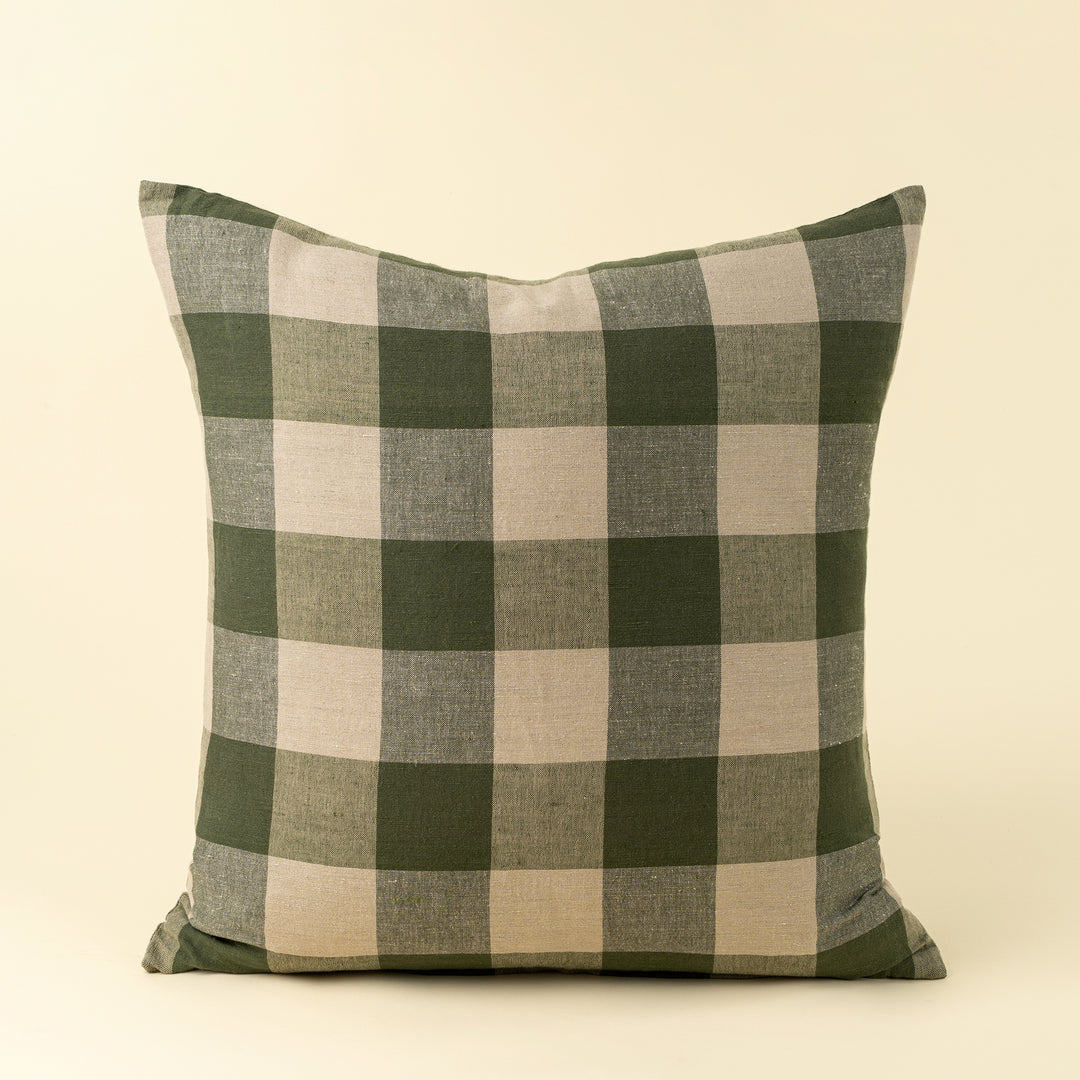 Hawthorne Gingham Pillow- Green