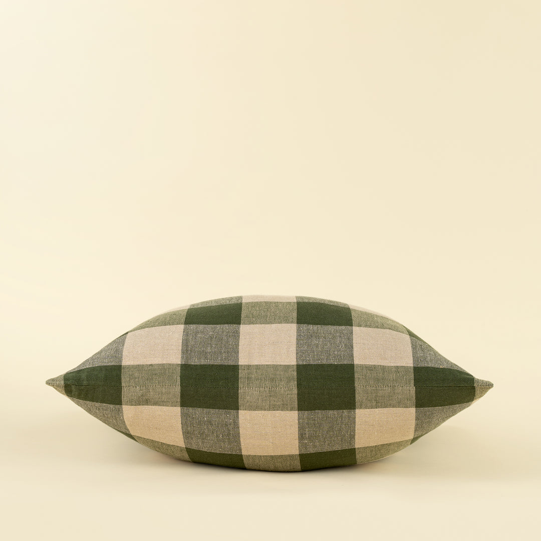 Hawthorne Gingham Pillow- Green