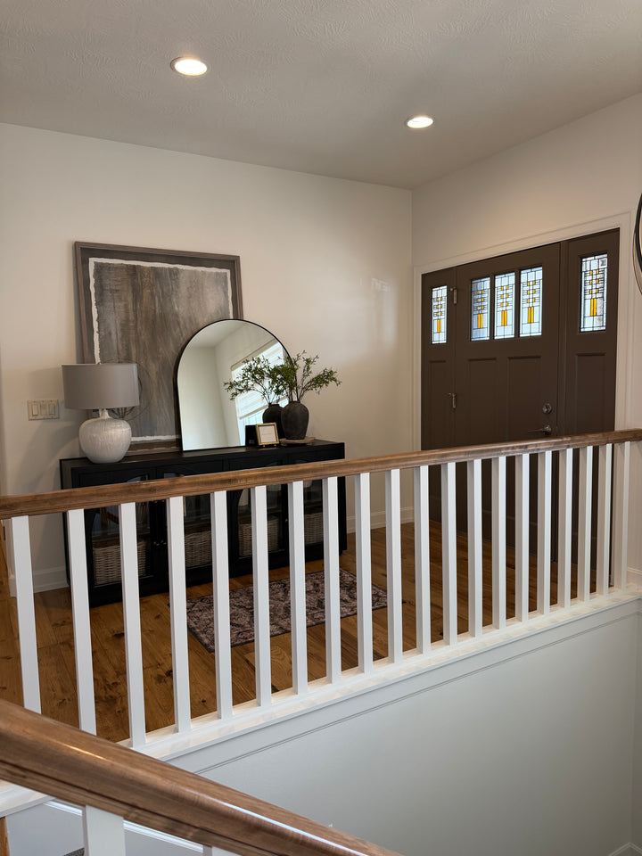 Arched Black Frame Mirror