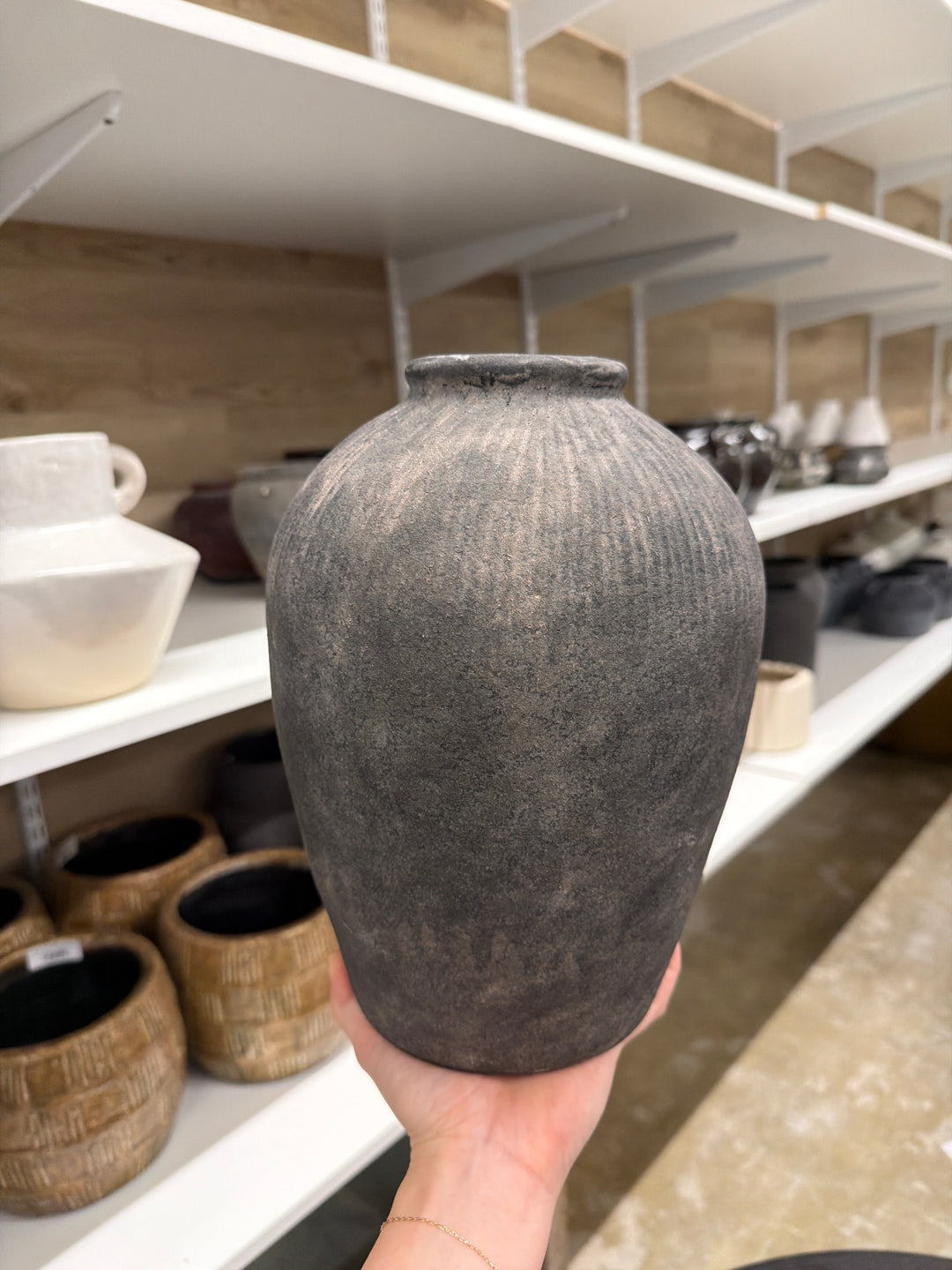Round Terracotta Vase