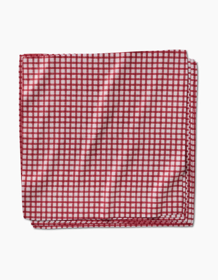 Fireside Plaid Red Dinner Napkin Set