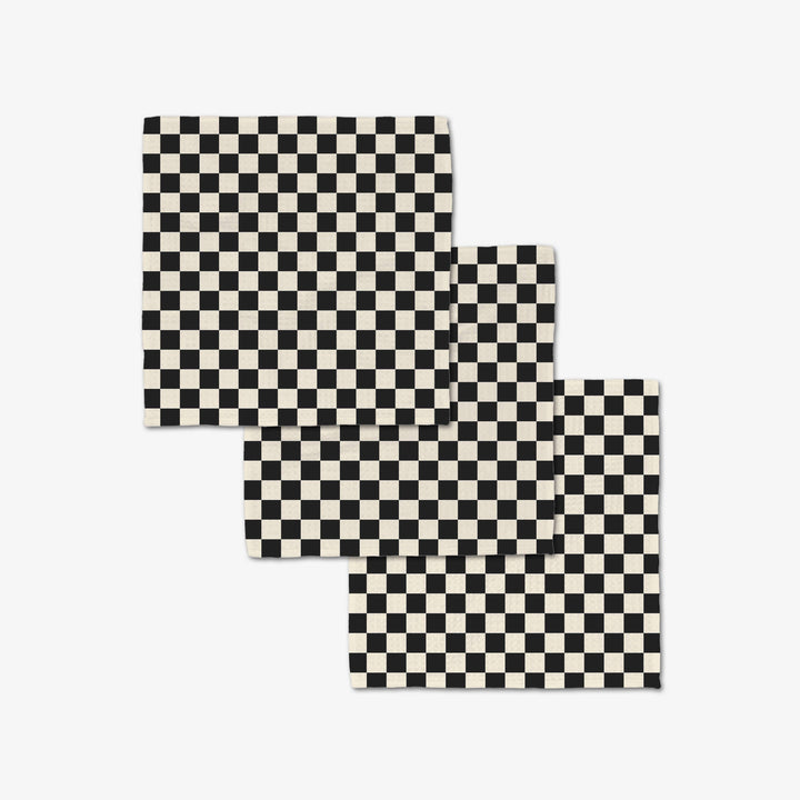 Checkered Luxe Washcloth Set