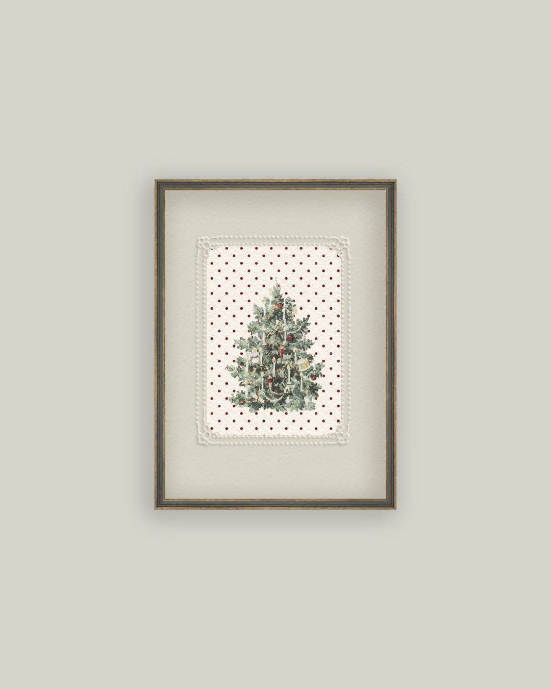 Vintage Polka Dot Tree: 11x15