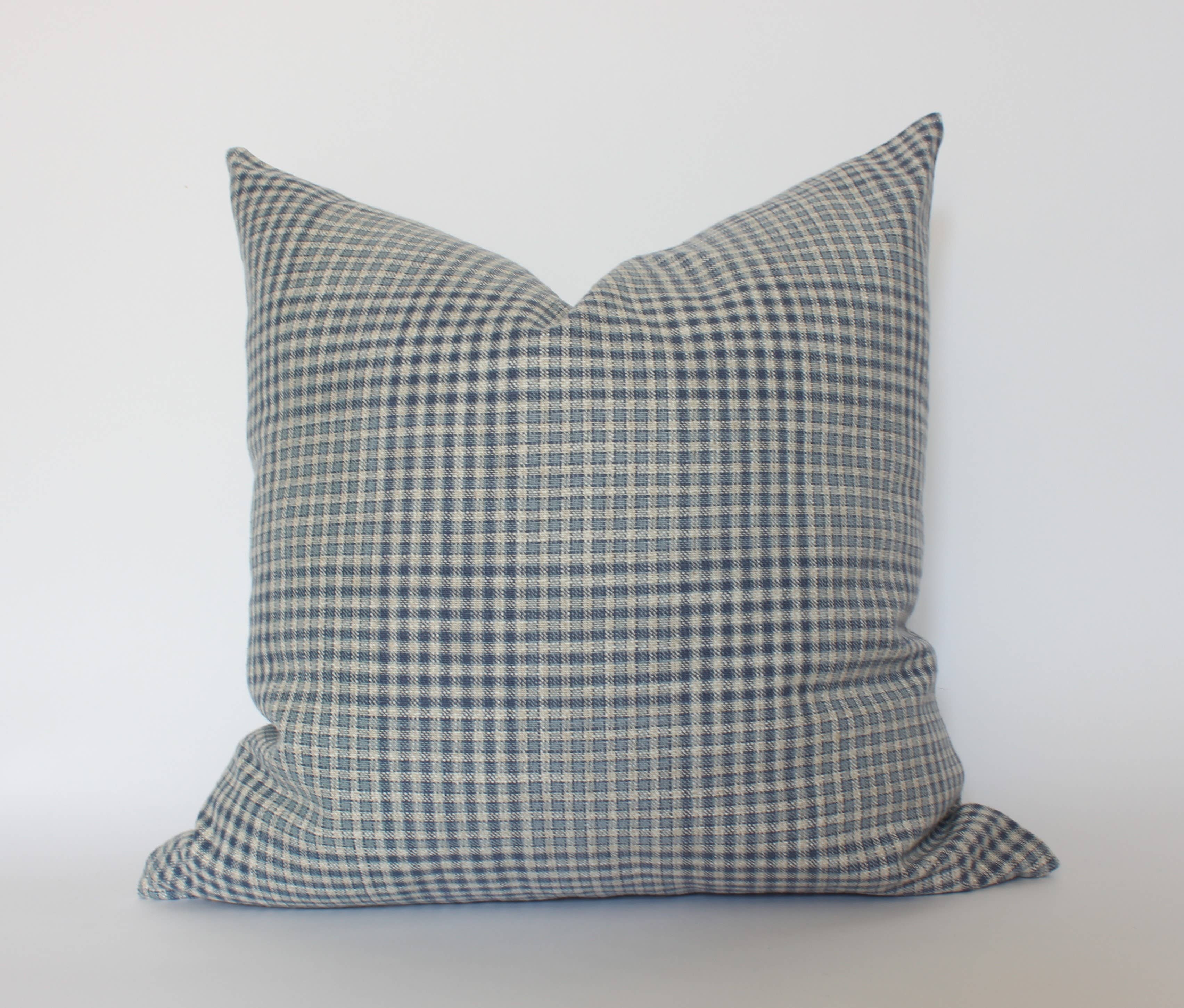 Navy gingham pillow 2025