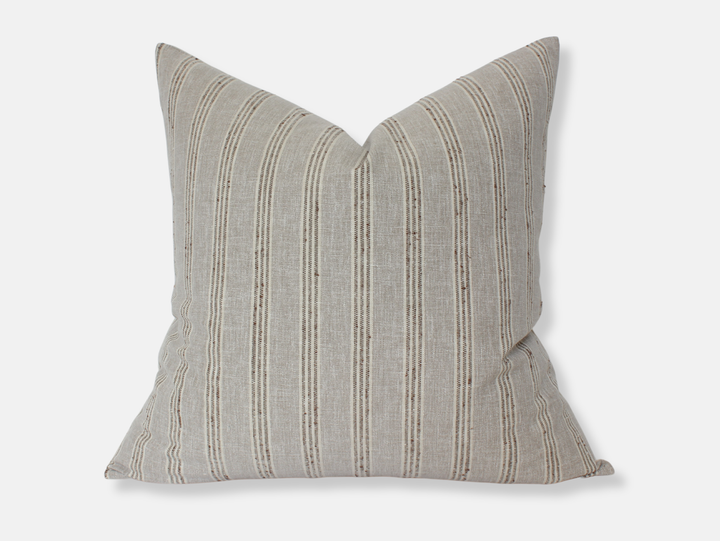 Neutral Striped Throw Pillow Cover | Landyn: 18x18