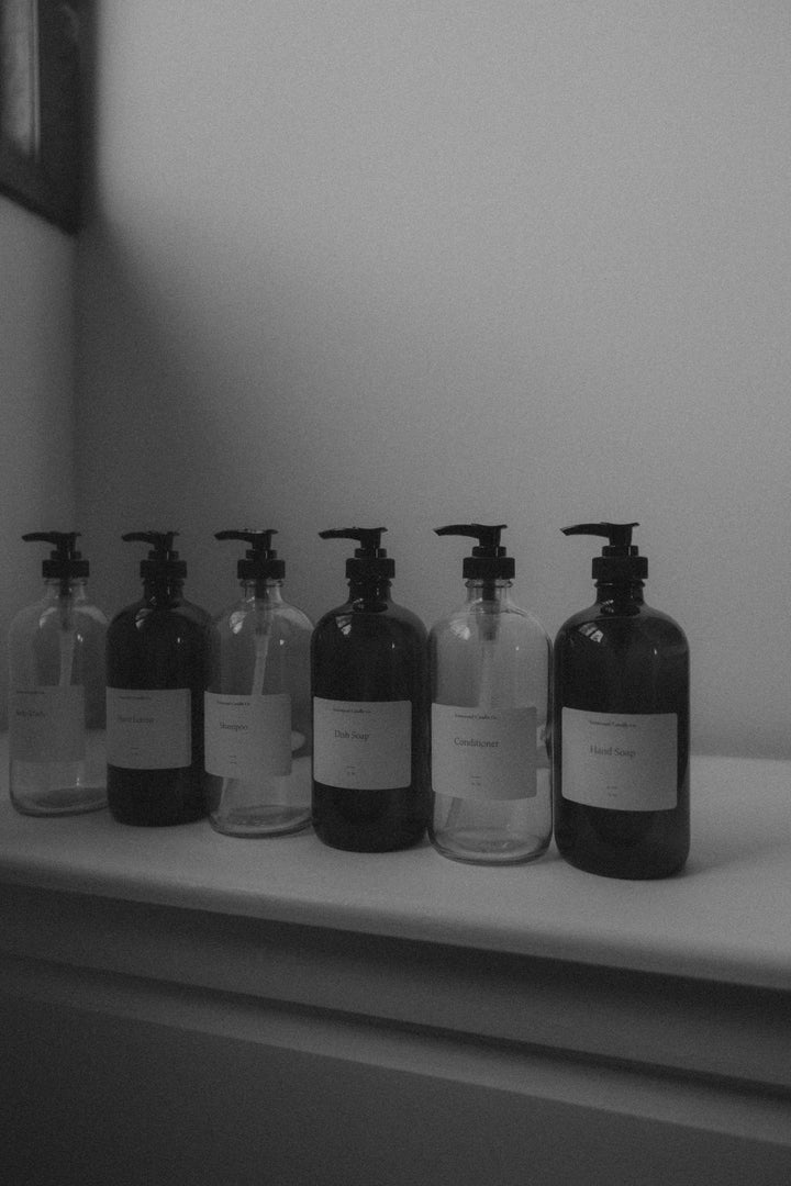 Clear Glass Dispenser 16OZ:  Dish Soap