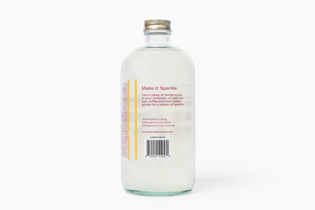 simple syrup drink mixer with edible glitter