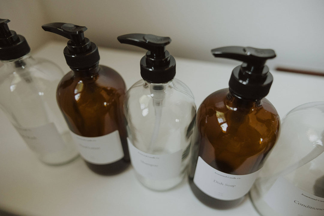 Clear Glass Dispenser 16OZ:  Dish Soap