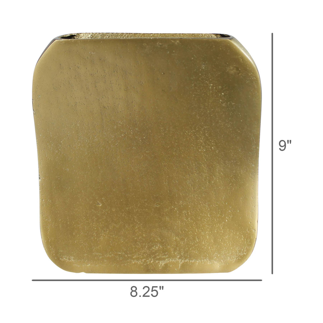 Gold rectangular planter 